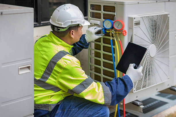 Professional Air Duct Cleaning technician working in Crescent City, FL